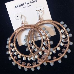 Kenneth Cole RG Wire-Wrap Howlite Dbl Hoops